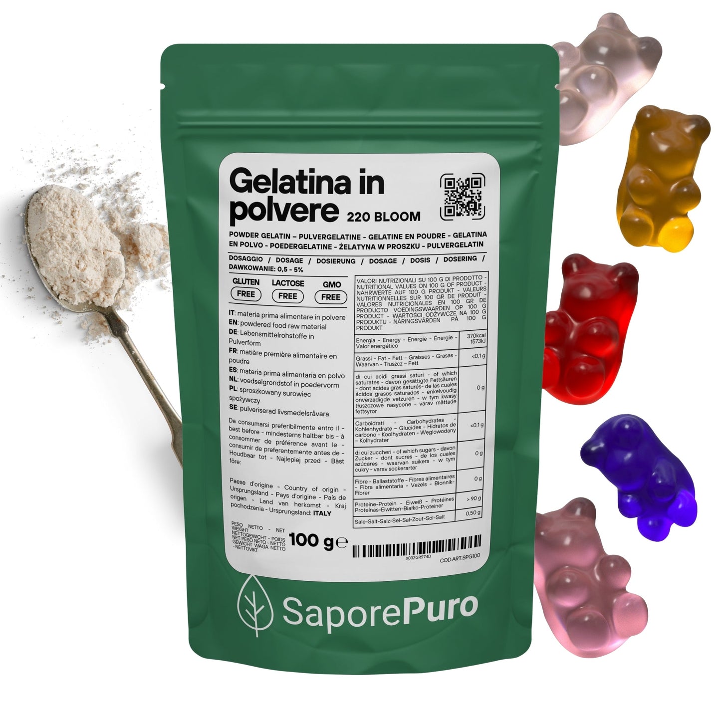 Gelatina Istantanea 200-220 bloom  - E441 - GelatoStore