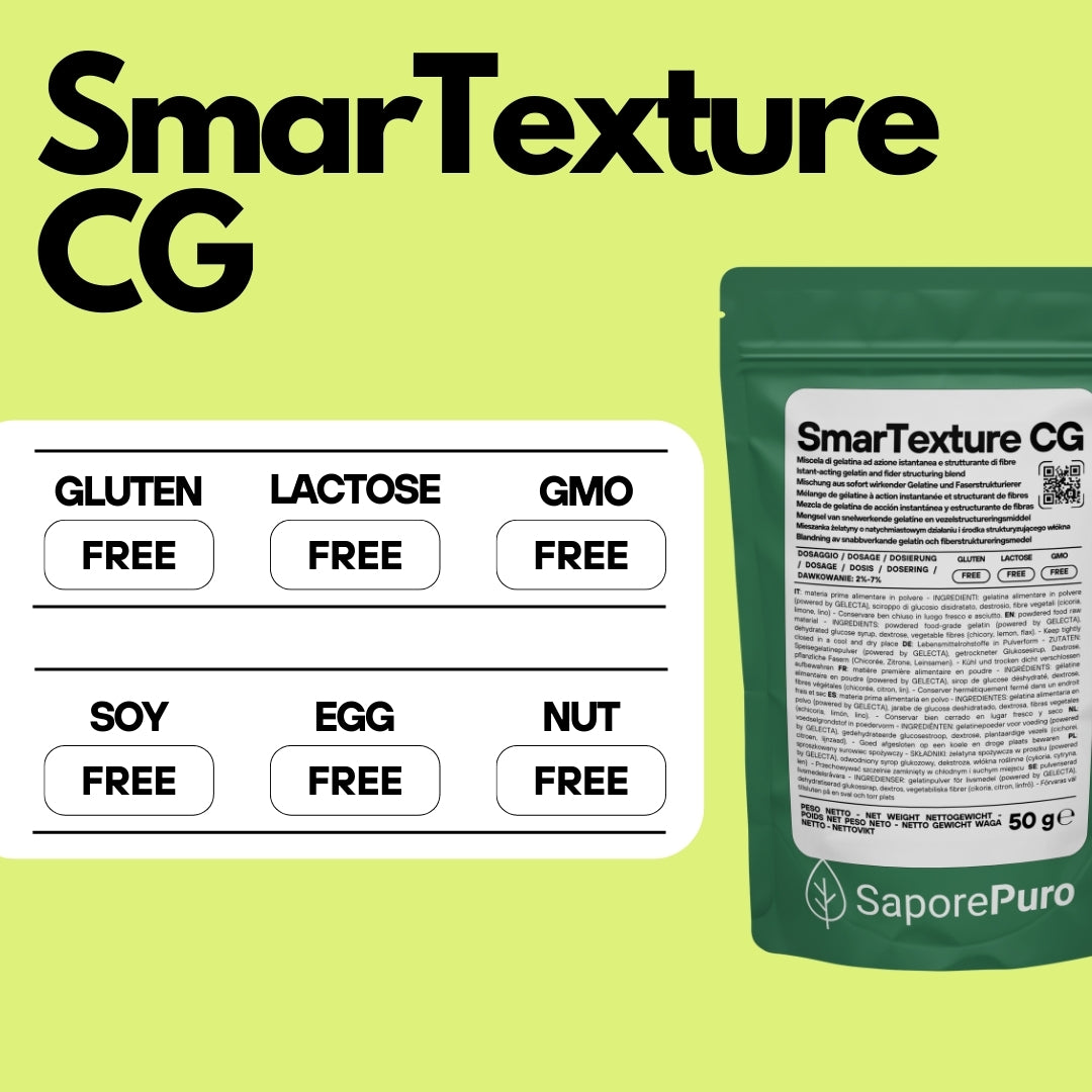 SmarTexture CG - Gelatina ad azione istantanea, uso a freddo, con fibre strutturanti - Attivazione a freddo - GelatoStore