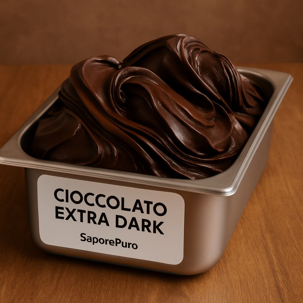 Cioccolato Extra Dark – Base Pronta per Gelato Fondente Vegan - 1,6kg - GelatoStore