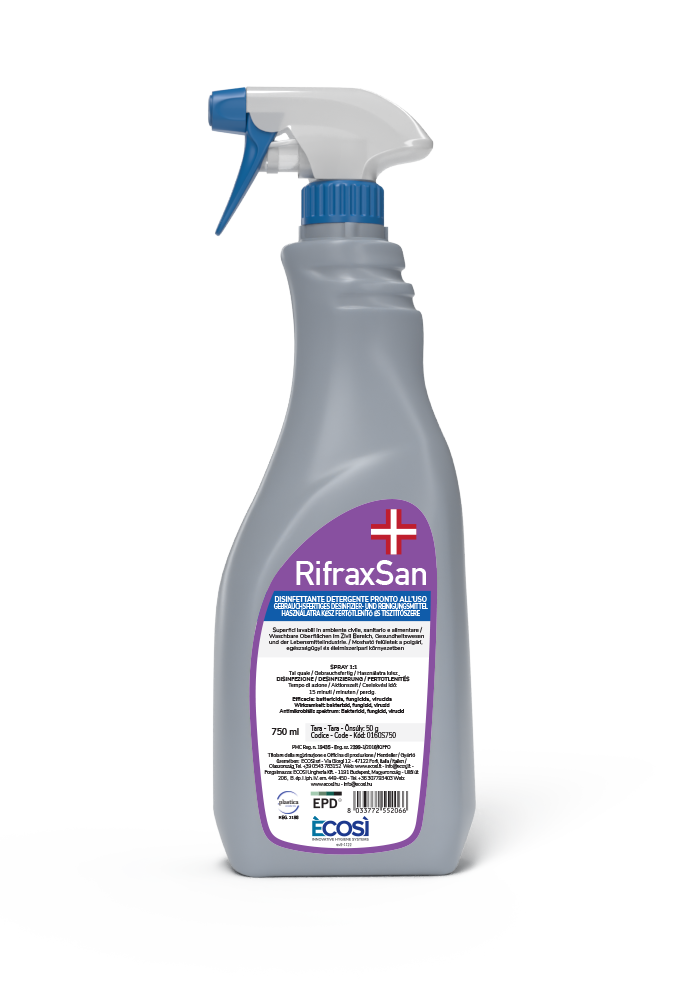RIFRAXSAN Disinfettante Detergente Profumato con Trigger – Pronto all'Uso 750ml