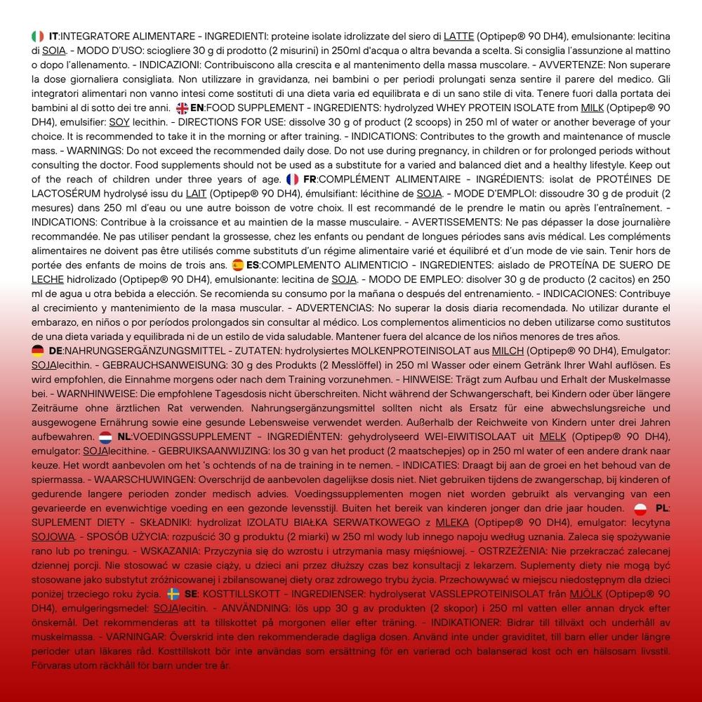 Proteine del latte HydrolysedWhey SP SaporePuro, proteine idrolizzate e isolate del latte in contenitore da 1000g