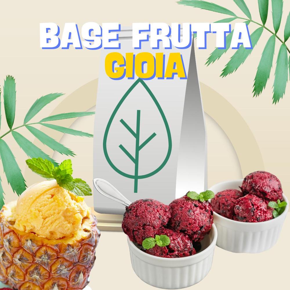 Preparato per gelato SaporePuro Base Frutta Ninfa 240, 4,8kg, base per sorbetti senza additivi, frutta fresca e naturale