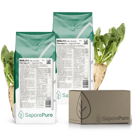 Inulina a Catena Corta in polvere - Confezione da 2kg - Origine Belgio - SaporePuro