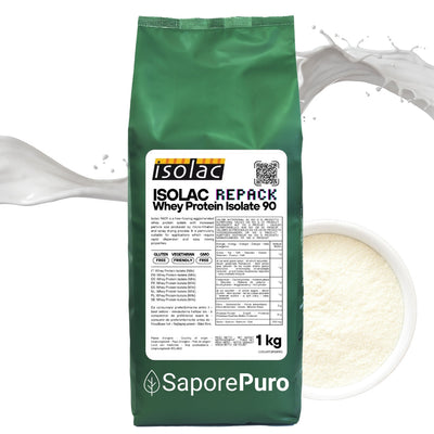 ISOLAC 9609 Aggl. -  Proteine Isolate del Latte Performanti - Riconfezionate -  90% di parte proteica - 1kg - Per Gelato e Pasticceria - GelatoStore