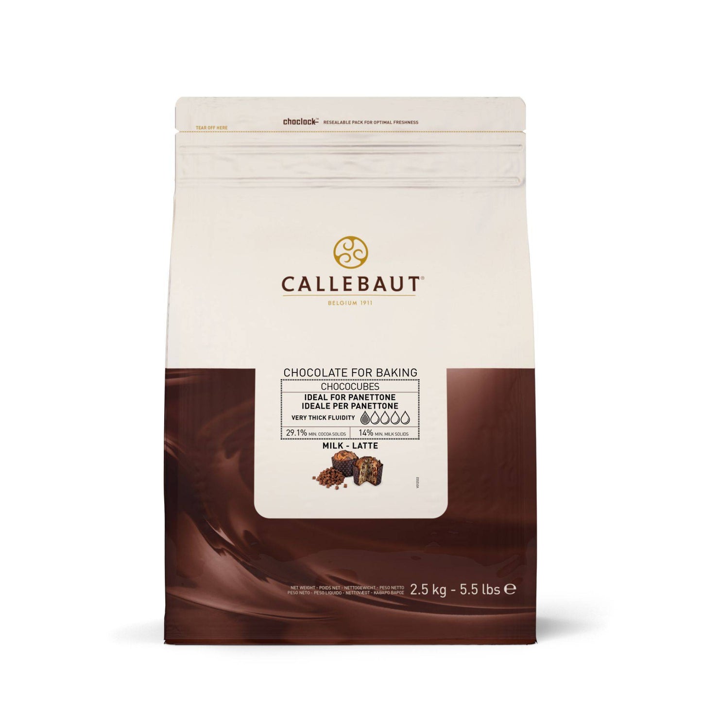 Callebaut ChocoCubes Milk – Chunks di cioccolato al latte in cubetti per cookie e bakery - GelatoStore