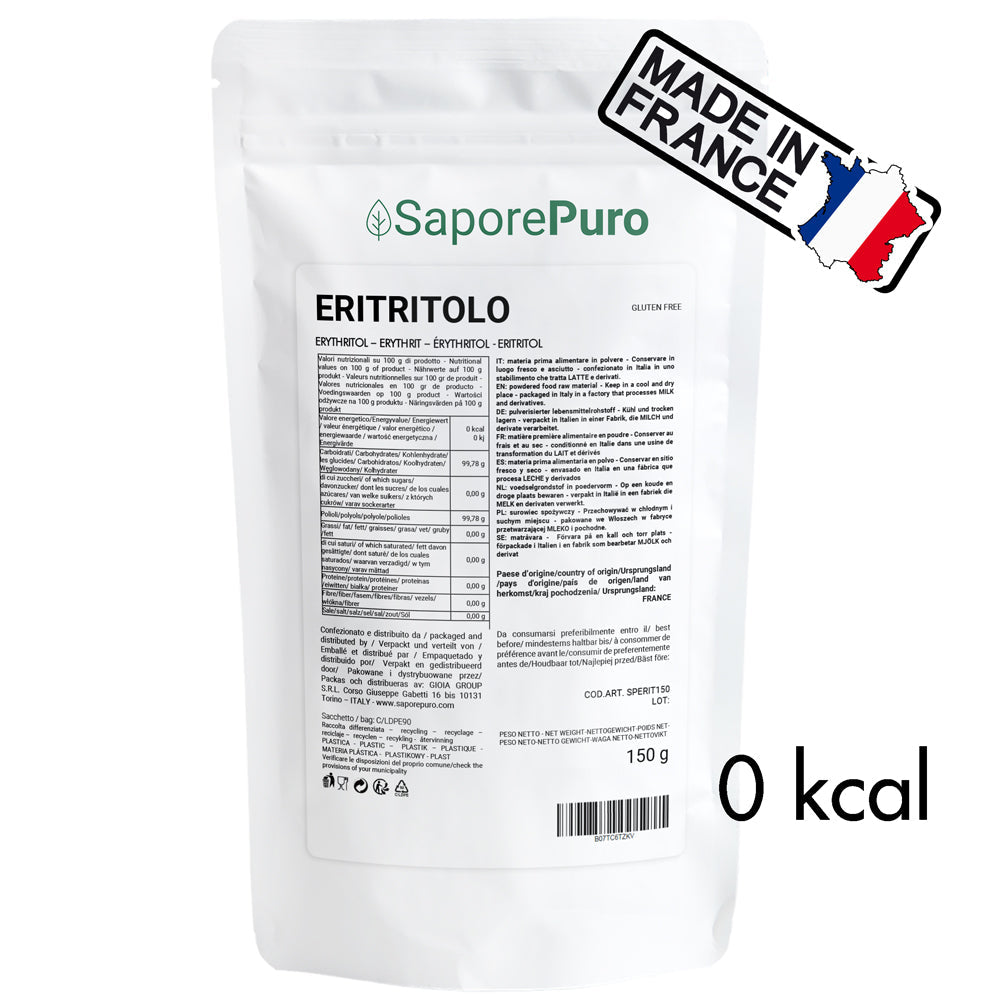 Eritritolo - 150gr - Origine Francia - Dolcificante 0kcal - GelatoStore