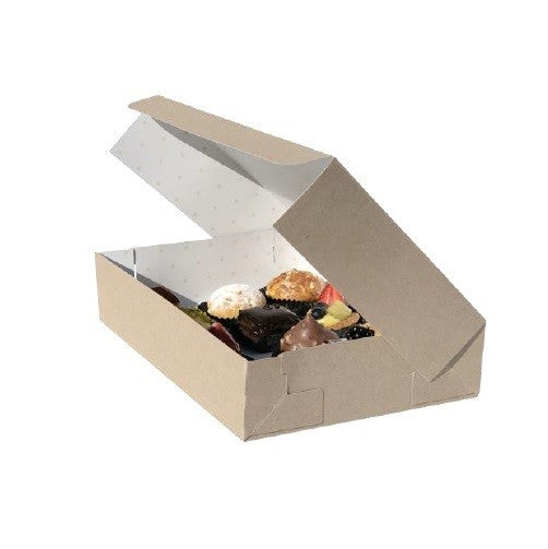 Rectangular Ecolife Avana Scatola Scrigno food packaging box with 15.5x22x6.5cm dimensions, eco-friendly design.