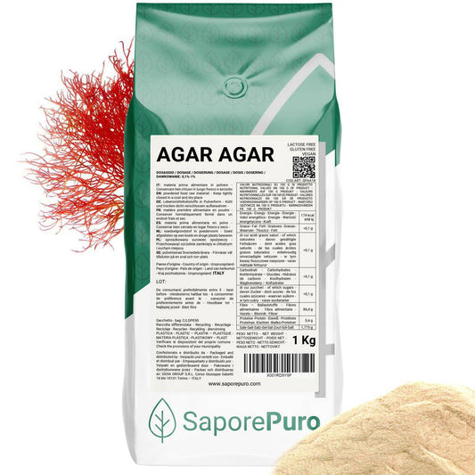 Agar Agar - E406 - 1kg - Origine ITALIA - SaporePuro