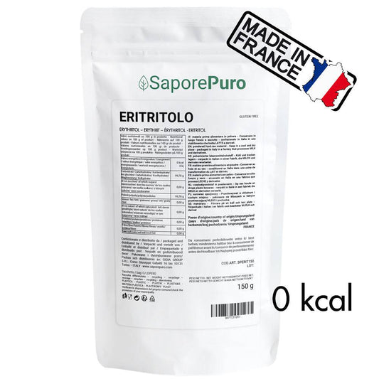 Eritritolo - 150gr - Origine Francia - Dolcificante 0kcal - SaporePuro
