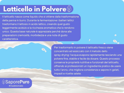 Latticello in polvere - 1KG - Siero di Latte in polvere - SaporePuro