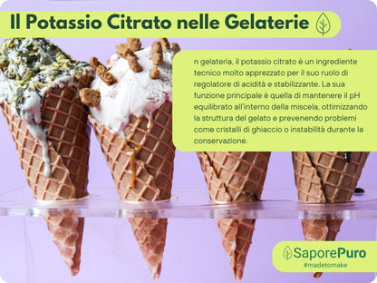 Potassio Citrato - Citrato di Potassio - 200gr - Origine GERMANIA - Sostituto del Sale - SaporePuro