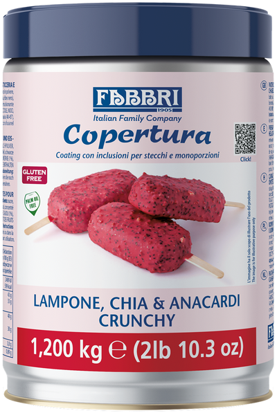 Copertura Lampone, Semi Di Chia e Anacardi Crunchy 1,2kg Fabbri