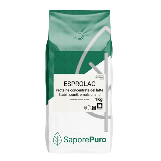 Proteine Concentrate del Latte Performanti - Esprolac - 75% di parte proteica - Sostituto E471 nel Gelato - SaporePuro