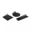 SET 100 BLACK TRAYS - RECTANGLE 140X40 MM