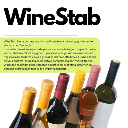 WineStab – Gomma Arabica Naturale per Stabilizzazione del Vino - SaporePuro