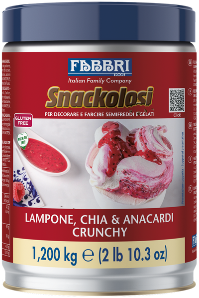 Snackolosi Lampone, Semi di Chia e Anacardi Crunchy kg 1,2 - Fabbri