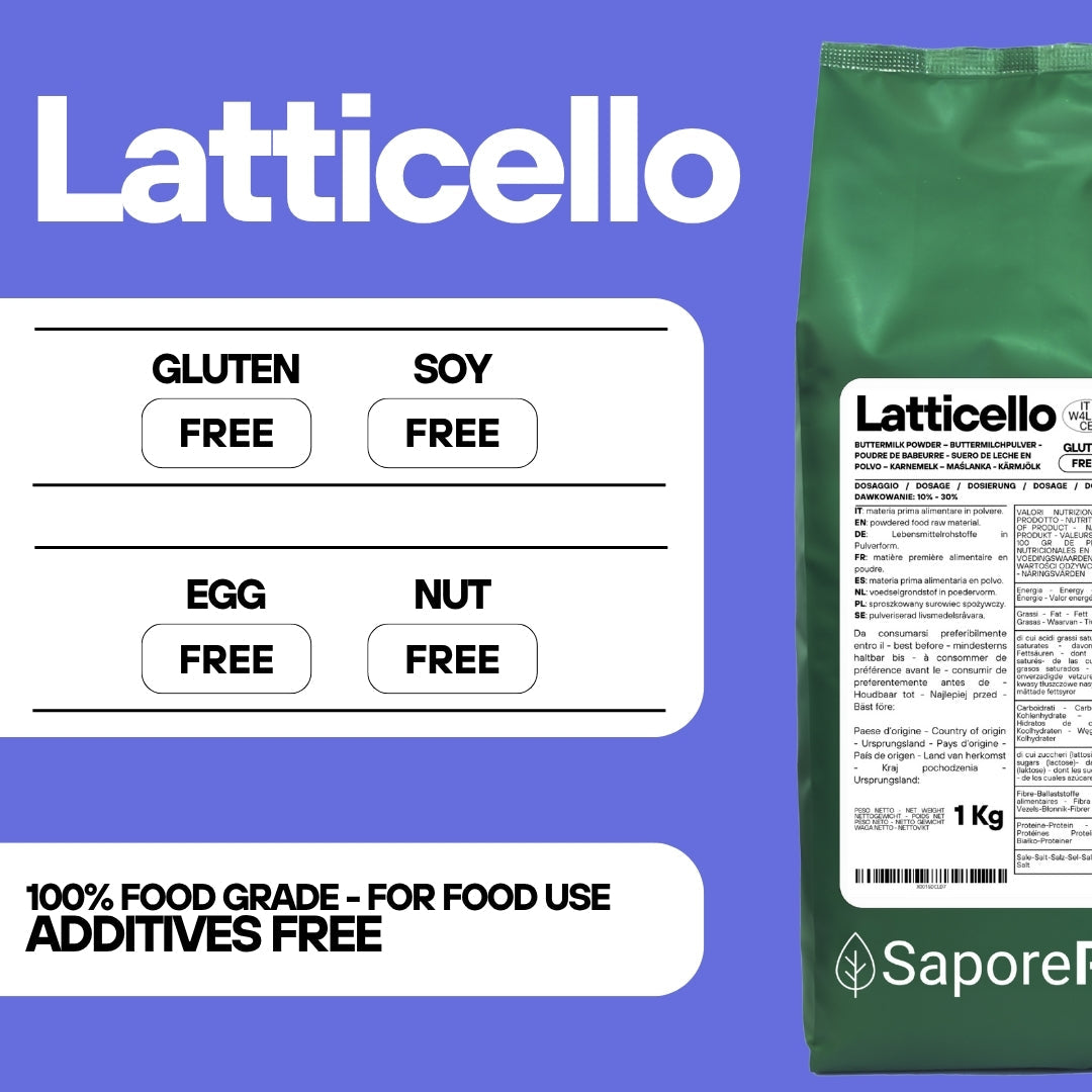Latticello in polvere - 1KG - Siero di Latte in polvere - SaporePuro