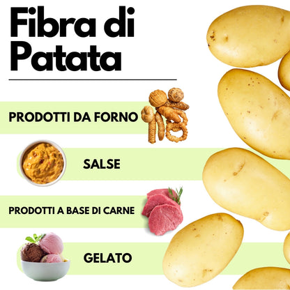 Fibra di Patata - 1kg - Gluten Free - Origine Belgio- ideale per panificazione e prodotti da forno - SaporePuro