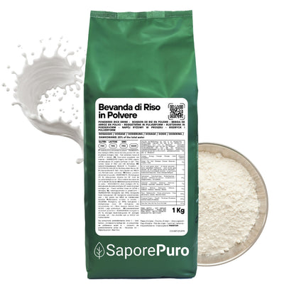 Bevanda di Riso in Polvere - 1kg - Gluten Free - Vegan Rice Drink - GelatoStore