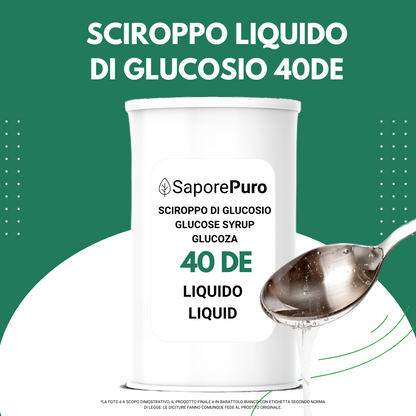 Sciroppo di Glucosio Liquido 40DE - Giusta Dolcezza per Gelati e Pasticceria - SaporePuro
