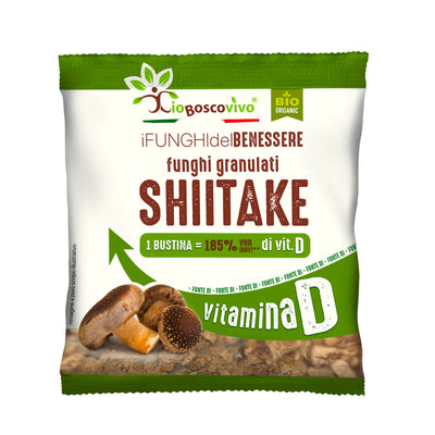 Funghi Shiitake secchi Granulati BIO 8g - GelatoStore