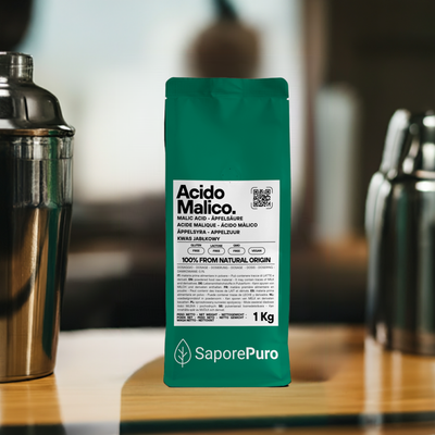 Acido Malico - 1kg - L'Ingrediente Segreto per i Tuoi Cocktail Perfetti - Alimenti - contro l'affaticamento - per vino - Enologia - SaporePuro