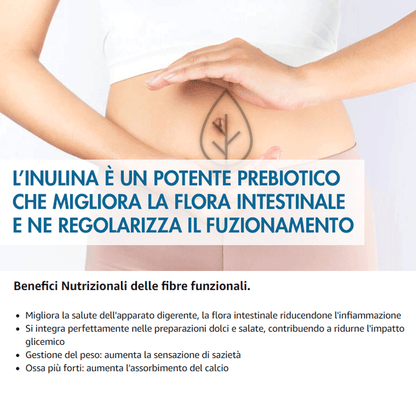 Inulina a catena lunga in polvere pura - 150gr - Origine Europa - SaporePuro