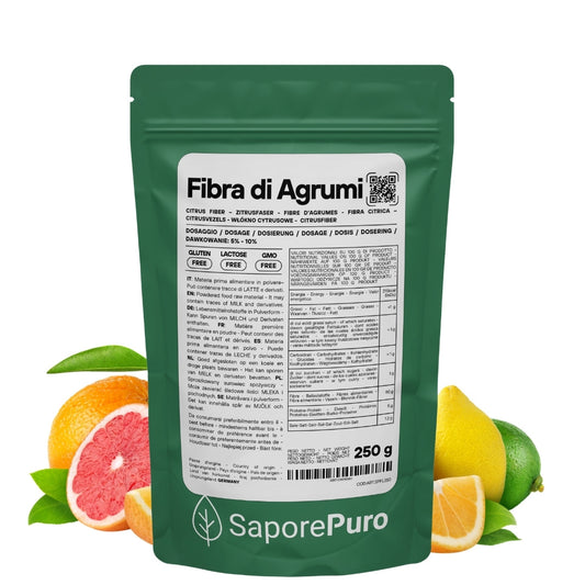 Fibra di Agrumi - Addensante Clean Label per Gelato senza "E" - Ex Fibra di Limone - SaporePuro