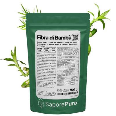 Fibra di Bambù - Fibra Naturale - Origine Germania - Ideale per prodotti caseari, prodotti da forno e gelati - SaporePuro