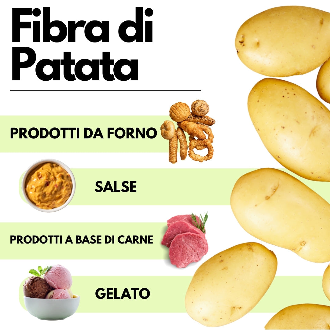 Fibra di Patata - 1kg - Gluten Free - Origine Belgio- ideale per panificazione e prodotti da forno - SaporePuro