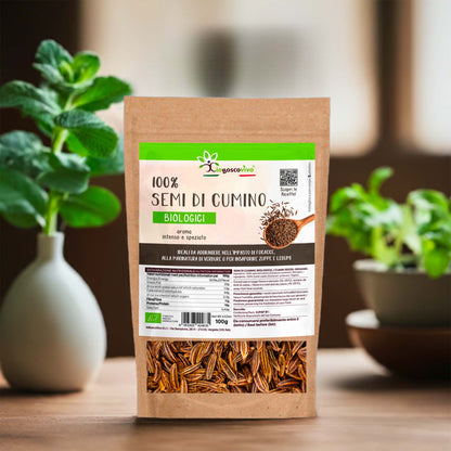 100% Semi di Cumino interi BIO - 100g Ideale per insaporire - GelatoStore