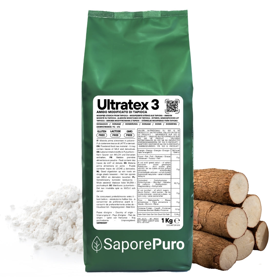 ULTRATEX 3  - Amido modificato da Tapioca - Uso Caldo e Freddo - SaporePuro