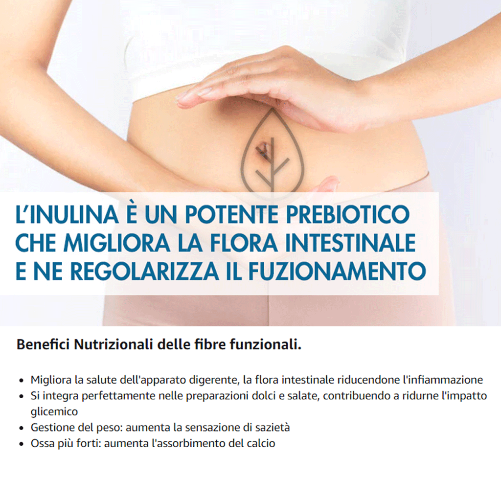 Inulina a catena lunga in polvere pura - 150gr - Origine Europa - SaporePuro