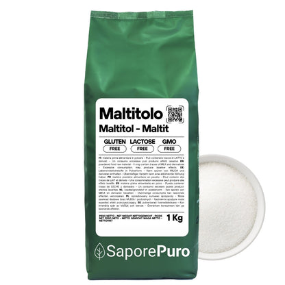 Maltitolo in polvere - 1Kg - Confezionato in Italia - SaporePuro