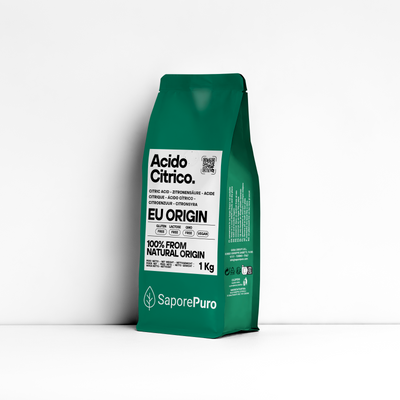 Acido Citrico- 1kg - Cockatail, Vino, Pulizie, Enologia - Made in EU - SaporePuro